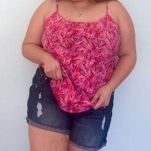 Pink Geometric Cami Top